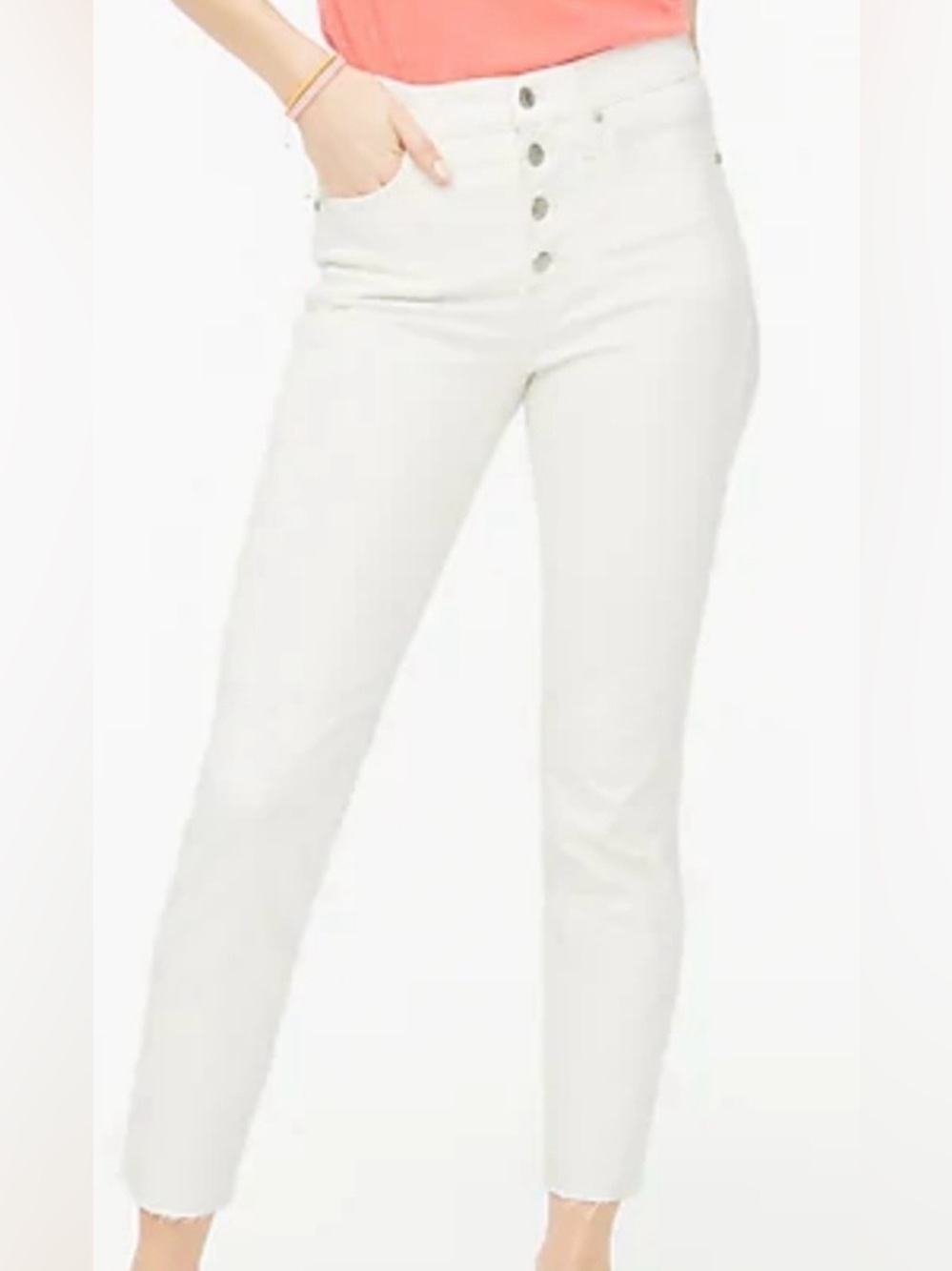 J.Crew Factory Vintage Straight Jean in White Size 28 NWT